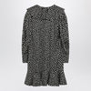 Chloé Black silk jacquard mini dress with polka dot print