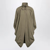 Chloé Oversized cape coat in olive green poplin