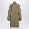 Chloé Oversized cape coat in olive green poplin