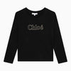 Chloé Black crew-neck T-shirt with logo