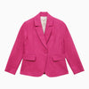 Chloé Pink single-breasted jacket in linen and cotton