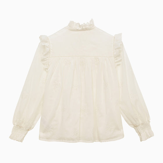 Chloé White cotton shirt with embroidery