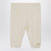Chloé Ivory embroidered cotton and wool legging
