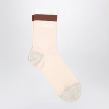  Chloé Light pink socks with logo