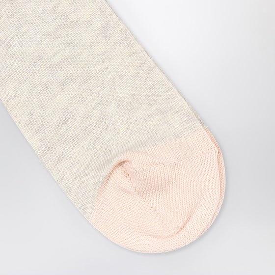 Chloé Socks beige mélange with logo