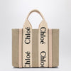 Chloé Woody little bag in beige canvas