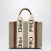 Chloé Woody little bag in beige canvas