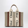 Chloé Woody little bag in beige canvas