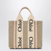 Chloé Woody little bag in beige canvas