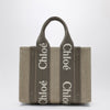 Chloé Woody grey canvas bag