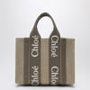 Chloé Woody grey canvas bag