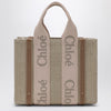 Chloé Woody blushy/beige canvas bag