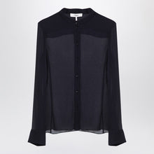  Chloé Transparent blue silk blouse