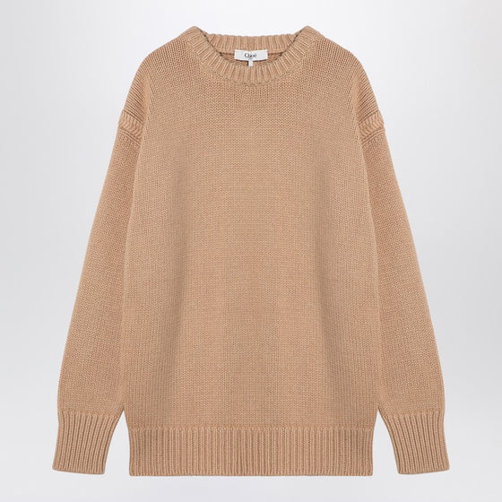 Chloé Nude cashmere and cotton oversize jumper
