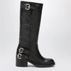 Chloé Dakota knee-high biker boots in black leather