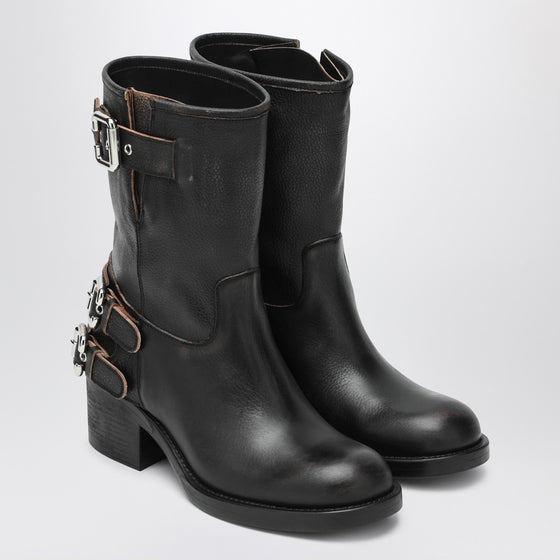 Chloé Black Dakota biker-style boots