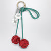 Hibourama Cherry charm with red/green crystals