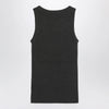 S Max Mara Green ribbed tank top in wool and cashmere