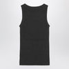 S Max Mara Green ribbed tank top in wool and cashmere