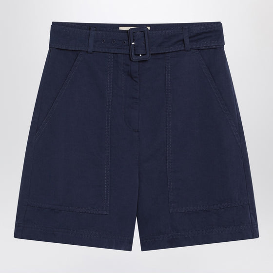 Weekend Max Mara Bermuda blue in cotton and linen