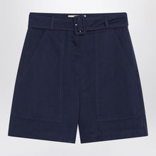  Weekend Max Mara Bermuda blue in cotton and linen