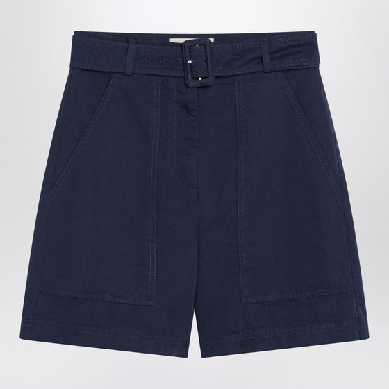 Weekend Max Mara Bermuda blue in cotton and linen