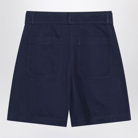 Weekend Max Mara Bermuda blue in cotton and linen
