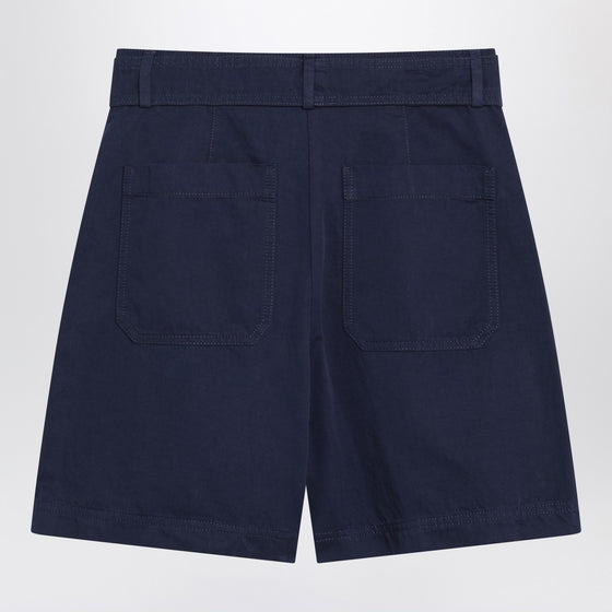 Weekend Max Mara Bermuda blue in cotton and linen