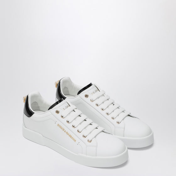 Dolce & Gabbana Dolce&Gabbana White/gold leather Portofino sneakers