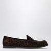 Aquazzura Leopard-print suede loafers