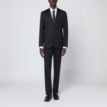  Lardini Black single-breasted wool suit