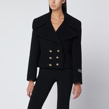  Patou Short black double-breasted coat