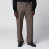 PT Torino Taupe Wool-Blend Trousers