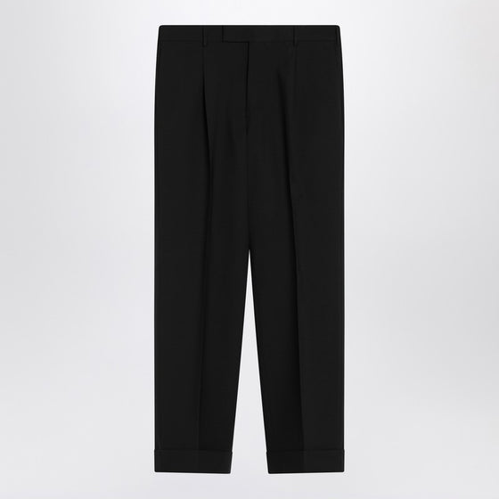 PT Torino Black virgin wool trousers