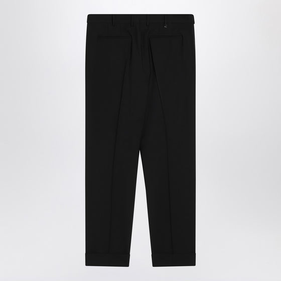 PT Torino Black virgin wool trousers