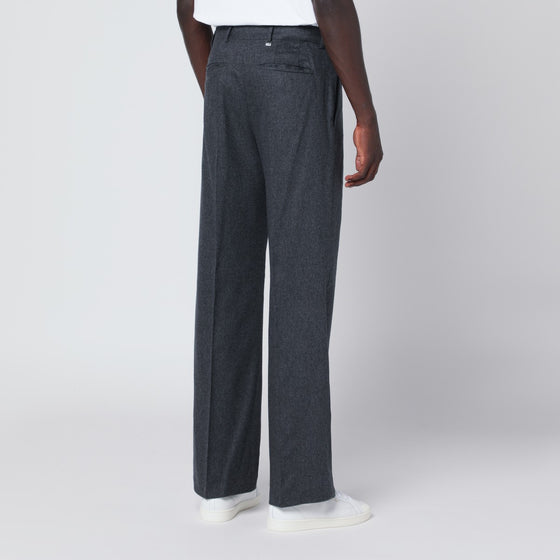 PT Torino Gray wool and cashmere trousers