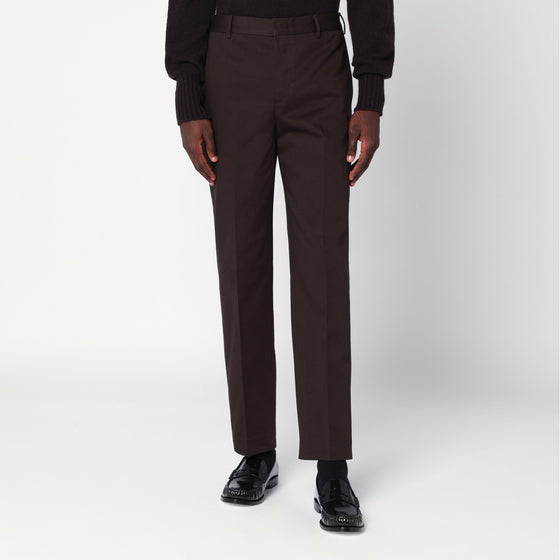 PT Torino Brown cotton trousers
