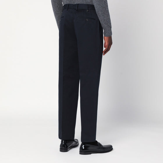 PT Torino Navy blue cotton trousers
