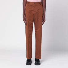  PT Torino Brown cotton and linen trousers