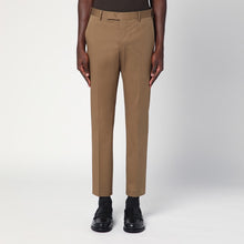  PT Torino Slim-fit hazelnut-coloured cotton trousers