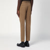 PT Torino Slim-fit hazelnut-coloured cotton trousers