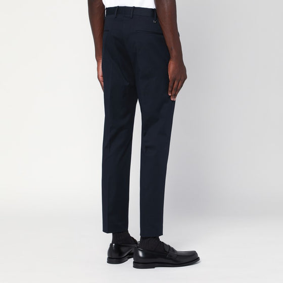 PT Torino Slim-fit blue cotton trousers