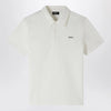A.P.C. White short-sleeved polo shirt with logo embroidery