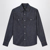 A.P.C. Indigo blue denim Western shirt