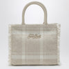 MC2 Saint Barth Light beige check-pattern Vanity tote bag