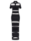 Coperni Striped Sheer Polo Dress