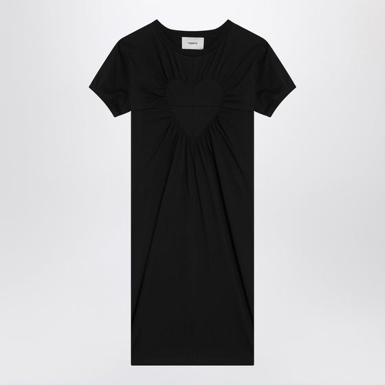 Coperni Black mini dress with heart