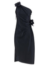 Coperni Asymmetric Mini Flower Dress