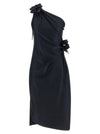 Coperni Asymmetric Mini Flower Dress