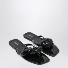  Coperni Black silicone Flower flip-flops